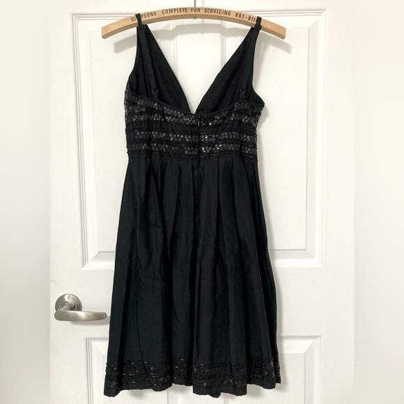 GUESS SEQUIN COTTON BLACK DRESS -Size 3 - Picture 9 of 11